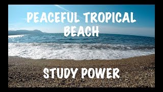 Peaceful Beach - Ultra HD | Study Power, Relaxing Waves, Intelligent Focus, Calming White Noise