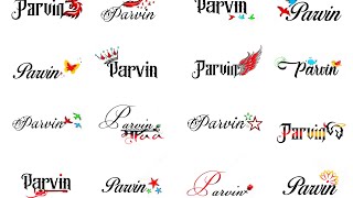 parvin name tattoo 25+ designs. | परवीन नाम का टैटू 25+ डिज़ाइन | #pravin  #parvin