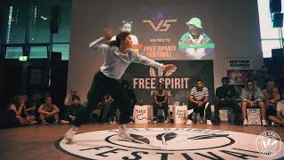 Free Spirit Festival 2019 ► Norah vs Stefa ◄ Kids Mixstyle Quarter- Final