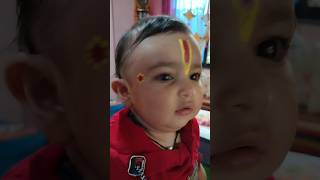 our krishna is getting ready | krishna makeup | makeover | #share #like #viralvideo #krishna #radhe