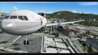 Amazing Kai Tak Landing DC-10