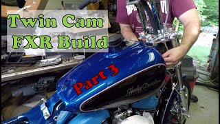 Harley FXR Twin Cam Build Part 3 | Chain drive | clutch & primary | Mikuni Carb | Tin set installed