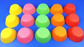 Cup Cake Surprises Learn colors for Kids with Kinder Surprise Egg Toys