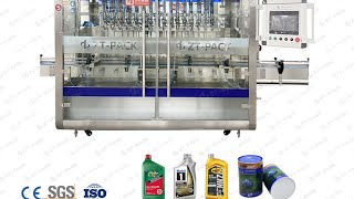 Seamer lubricant oil motor oil filling capping machine.