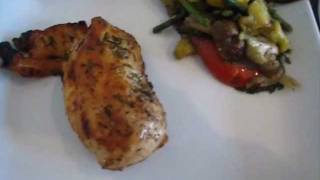 Atkins Induction Dinner - Day 9 - Chicken Breasts with Grilled Vegetables