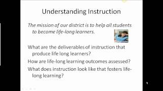 Understanding Instruction:  Building Administrators, Examining Mission