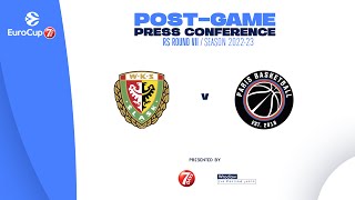 Post-game press conference | EuroCup 22-23 RS Round VII | Slask Wroclaw - Paris Basketball