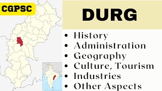 3. Durg || Districts of Chhattisgarh || CGPSC 23 || English and Hindi || Power Academy