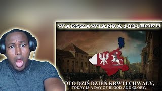 "Warszawianka 1831 roku" (Varsovian 1831) - Polish Patriotic Song [LYRICS] ( FIRST TIME REACTION )