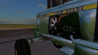 John Deere 4440, collecting grass Lone Oak Farm FS17