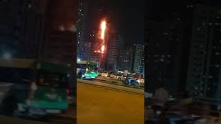 Fire in Dubai Sharjah की Al Nahda 50 Floor Ke Tower me Fire(1)