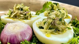 Boiled Egg Recipe | Boiled Egg With Onion Top. #Shorts #boiledegg