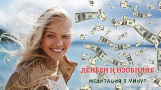 Медитация ДЕНЕЖНЫЙ ПОТОК 5 минут - Измени свою жизнь - Медитация на деньги и изобилие