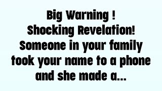 ✝️Today god message | shocking revelation someone in your family took your name to a phon... || #god