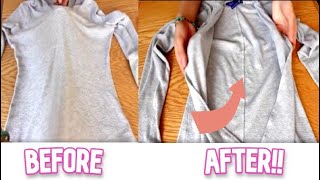 How to Make a Cardigan from Old Shirt! Clothing Transformation Clothing Tutorial from a Baggy Shirt