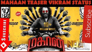 MAHAAN OFFICIAL First Look Teaser | Vikram Mass Whatsapp Status💥|Dhruv Vikram |subscribe B Freak 🙏