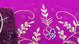 making of beautiful flower with sequins and beads