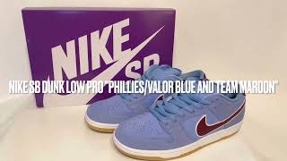 Nike SB Dunk Low Pro "Phillies/Valor Blue and Team Maroon"