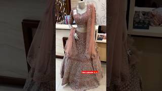 Most beautiful peach colour wedding lahunga #weddinglehenga #beautifulnetlhenga #shorts #trending#yt