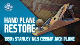 STUNNING HAND TOOL RESTORATION 1950s Stanley Hand Tool No. 5 Jack Plane model C559MP