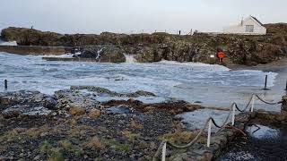 dunseverick harbour storm winter 2020