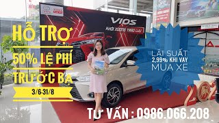 VIOS 2021 hỗ trợ 50% lệ phí trước bạ | Tặng bảo hiểm thân vỏ | vay chỉ 250.000/tháng| Full phụ kiện.