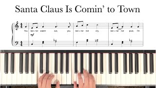 Santa Claus is Comin' to Town- Easy Piano