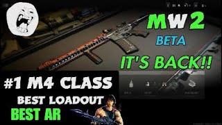 MOST OP WEAPON!! (BEST M4 CLASS SETUP MODERN WARFARE 2 BETA)