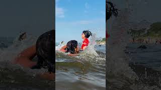 Swimming at Indiana Dunes State Park Beach #beach #shorts #summer #indiana #swimming