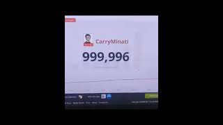 CarryMinati's First 1Million Subscribes Live Count 😍😍😍😍 #carryminati