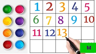 1234 Number Counting | 1 - 20 number Spelling| one two three spelling | Number song