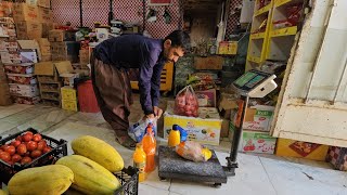 Nomadic Life: Operator Buys Fruit and Meat for Akram's Children at the Village Shop 🌾🍎🥩