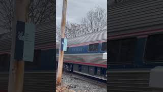 P449 with a Blasting K5LA #train #massachusetts #boston #amtrak