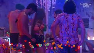 BBB 18 : Lucas e Kaysar dançando com Patrícia