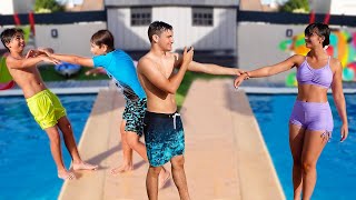 PISCINE CHALLENGE - Le perdant tombe dans la piscine !