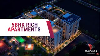 The Best 3D Walkthrough Animation & Complete 3D Visualization For 5 BHK Apartments- VXL Residences.