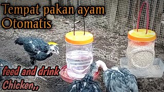 Membuat tempat pakan ayam dan minum otomatis