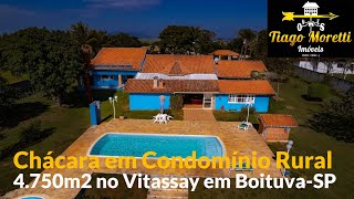 Chácara de 4.750 m² Condomínio Vitassay Boituva-SP