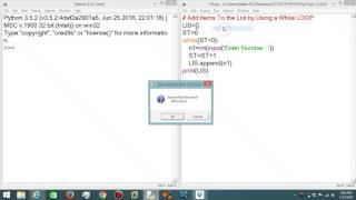 Tutorial #14 Add items to a List [while LOOP]