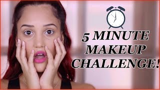 5 MINUTE MAKEUP CHALLENGE! | Claudia Lorenzo