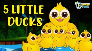 Five Little Ducks Went Out One Day | Duck Song | Super Simple Songs (Bloom Telly Nursery Rhymes)