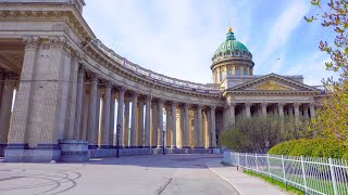 Kazan Cathedral, Saint Petersburg, Russia 4k