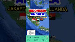 Indonesia to Angola Flight Route Jakarta to Luanda 21-9-2024 #shorts #aviation #travel #reels #today