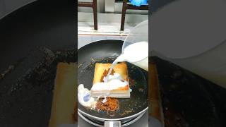 ব্রেড দিয়ে একটি মজাদার নাস্তা রেসিপি/bread desert with milk #shorts