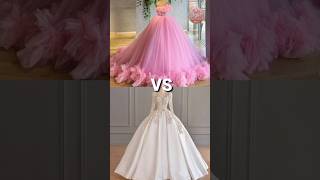 Pink💕 VS White🤍/Gown👗/heels👠/nail💅 | Choose one Which one is your favourite?#shorts #viral #trending