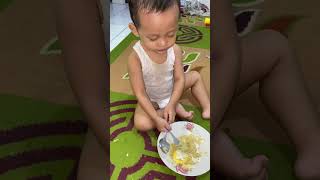 Bayi mukbang sebungkus mie instan #babyeatingfood #babyeat #babyeating #mukbang #babyactivities