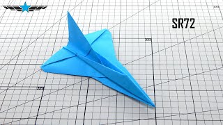 Easy SR-72 Blackbird Paper Airplane Tutorial