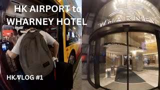 HONG KONG BUS RIDE FROM AIRPORT TO WHARNEY HOTEL WANCHAI #hongkong