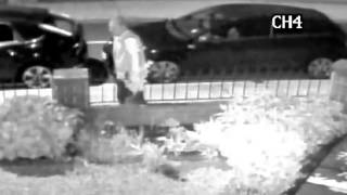 CCTV of man pulling up plants in stranger's garden