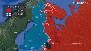 The Winter War in 1 minute using Google Earth